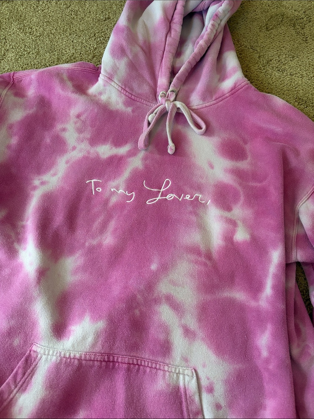 Taylor Swift Pink Tie-Dye "To My Lover" Hoodie